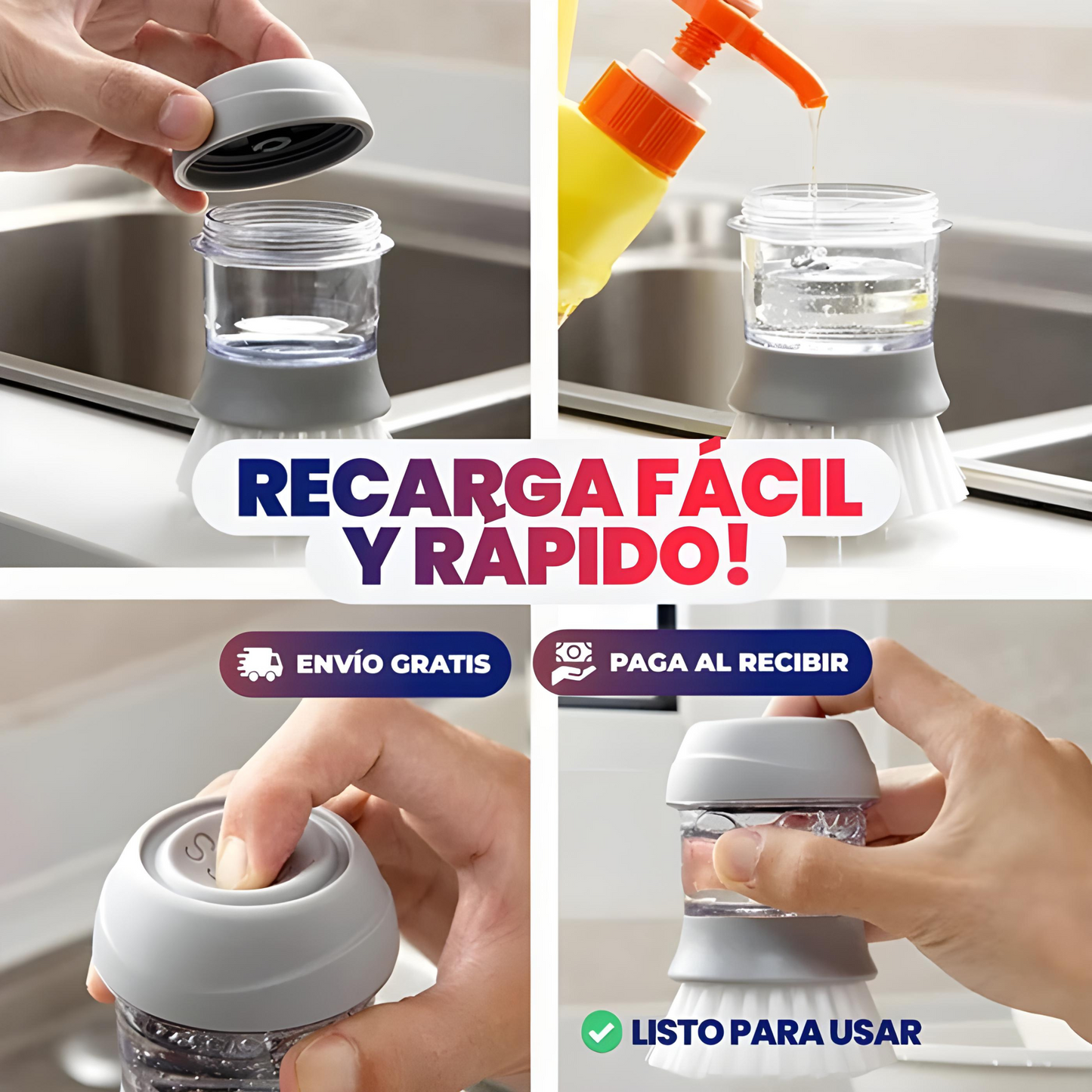 CEPILLO CON DISPENSADOR DE JABON